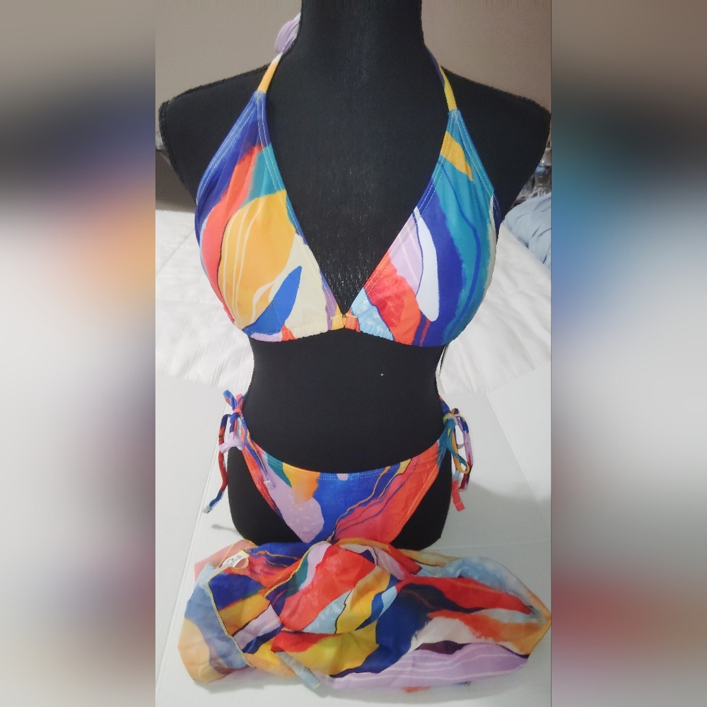 Colorful  Bikini 3 Piece Set